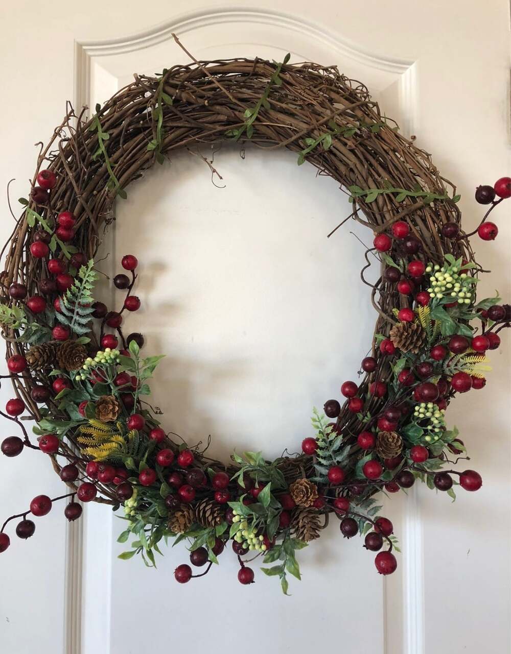 Handmade Large Fall Winter Door Wreath